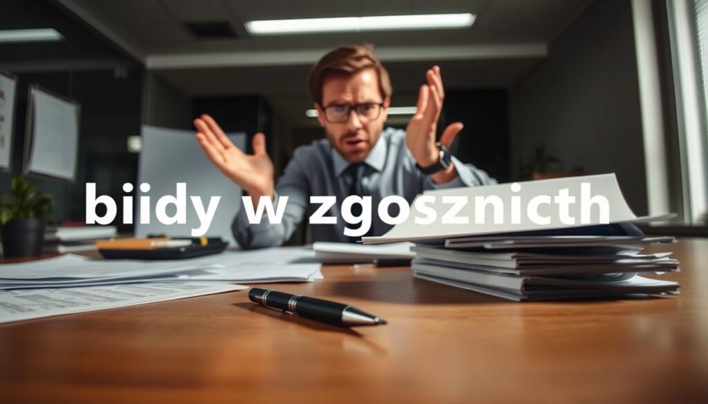 błędy w zgłoszeniach