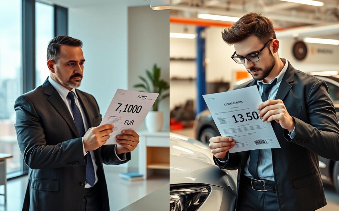 Wycena ubezpieczyciela 7 100 EUR vs MOTOEXPERT 13 500 EUR