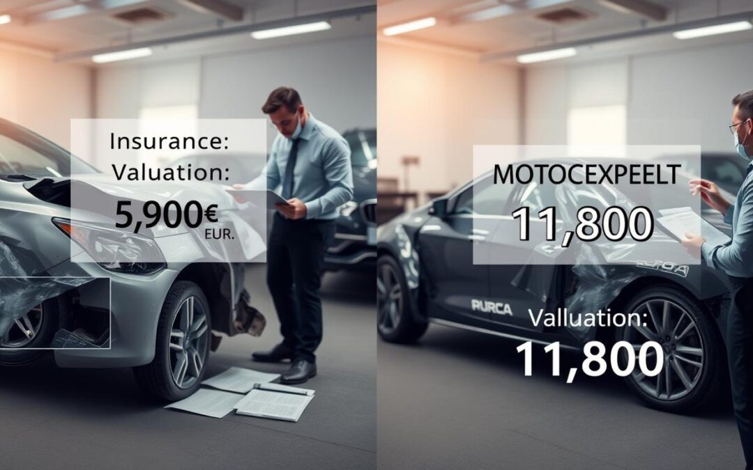 Wycena ubezpieczyciela 5 900 EUR vs MOTOEXPERT 11 800 EUR