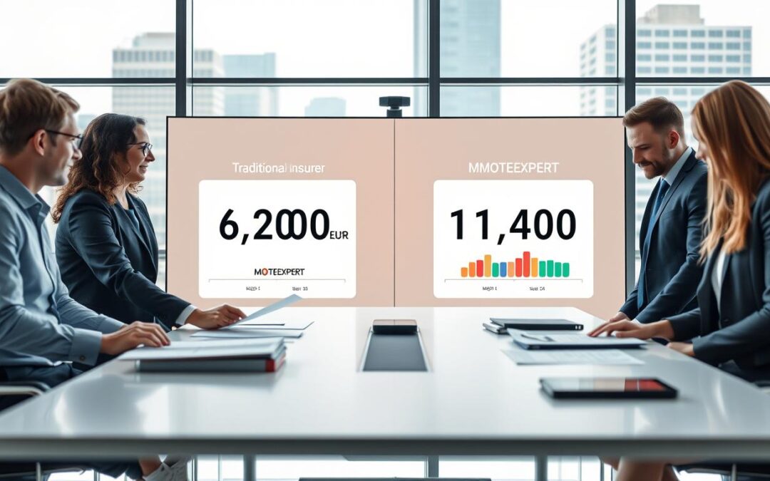 Wycena ubezpieczyciela 6 200 EUR vs MOTOEXPERT 11 400 EUR