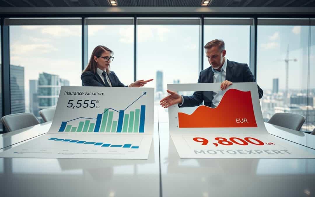 Wycena ubezpieczyciela 5 555 EUR vs MOTOEXPERT 9 800 EUR