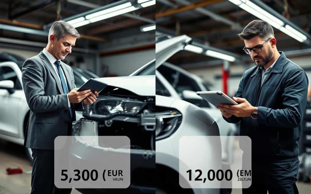 Wycena ubezpieczyciela 5 300 EUR vs MOTOEXPERT 12 000 EUR