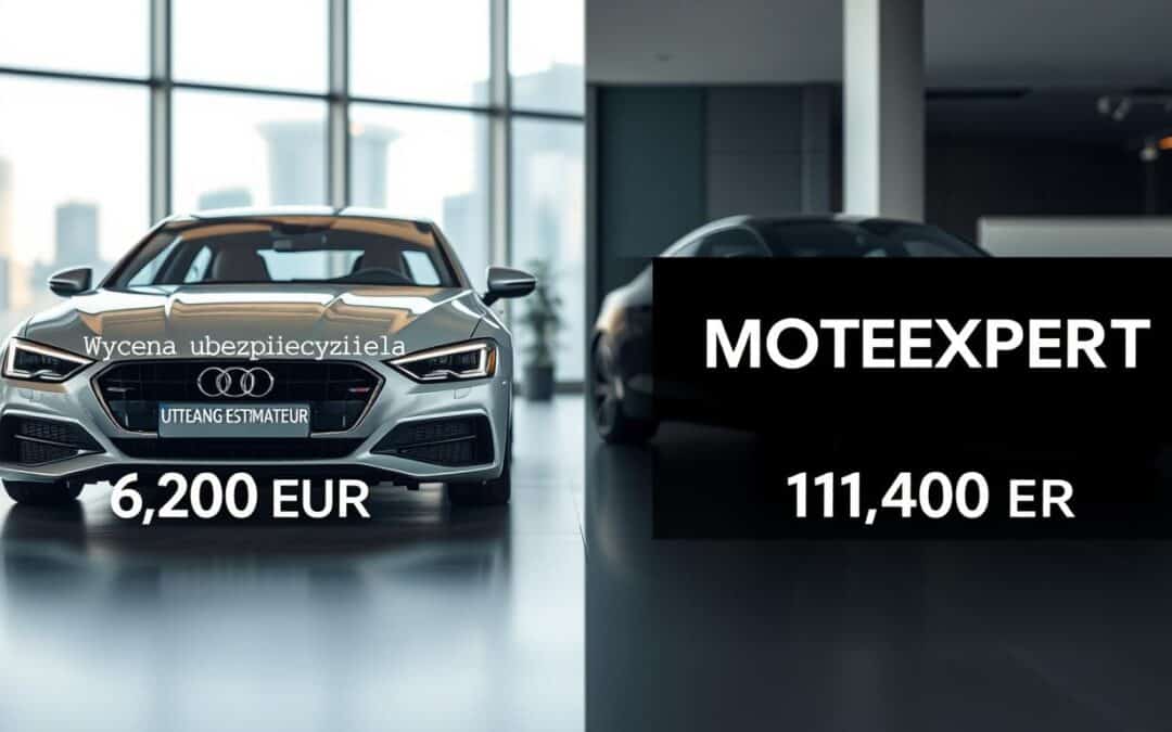 Wycena ubezpieczyciela 6 200 EUR vs MOTOEXPERT 11 400 EUR